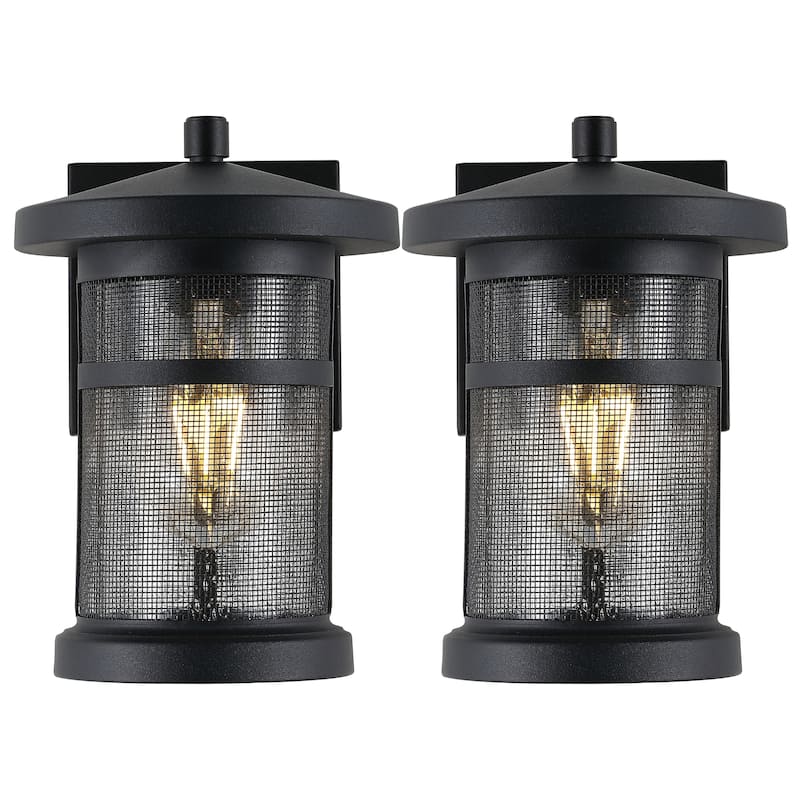 SAFAVIEH Lighting Osprey 8" Outdoor Sconce (Set of 2) - 6"W x 8"D x 9"H