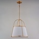 preview thumbnail 10 of 10, Marion 1-Light Mid-Century Modern Cone Pendant with White Fabric Shade, Adj Ht Ceiling Chandelier Dining Room Fixture