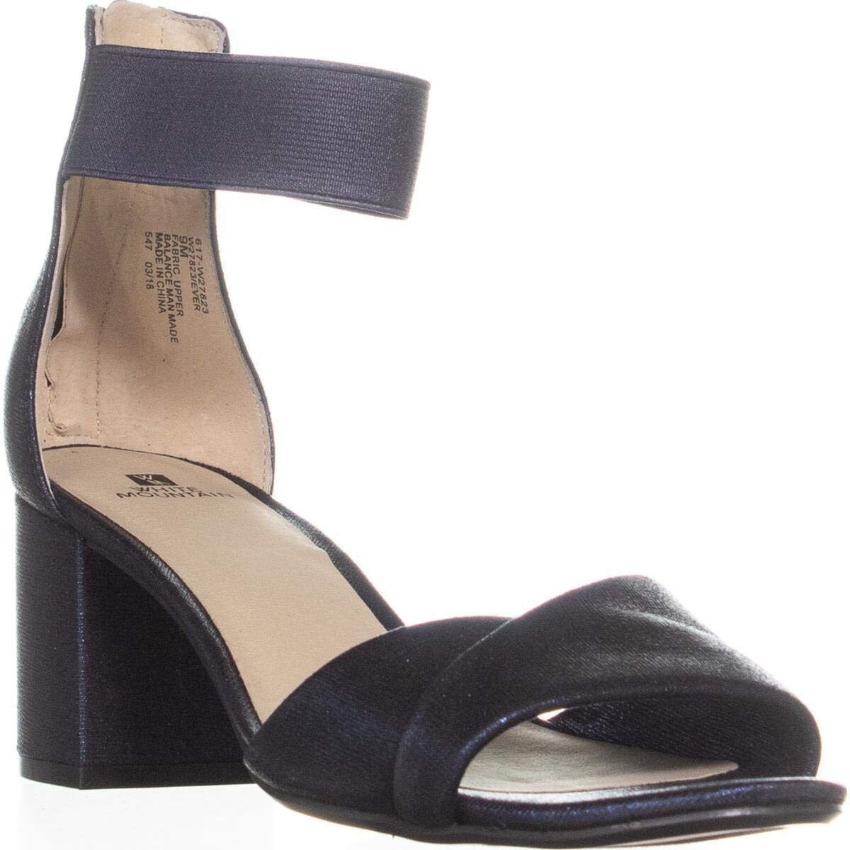 White Mountain Ever Block Heel Sandals Sapphire 9 Us Overstock 29845594
