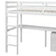 preview thumbnail 9 of 13, Wood Twin Loft Bed with Under-bed Built-in Desk and Storage Cabinet and Guardrails and Ladder For Home