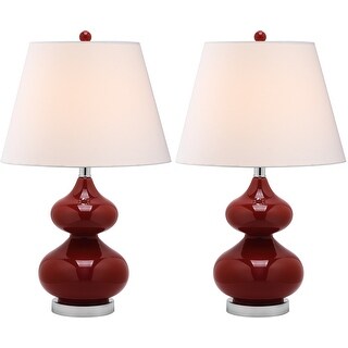 Safavieh Lighting Eva Double Gourd Glass Red Table