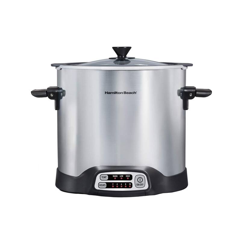 Sear & Cook Stock Pot Slow Cooker with Stovetop Safe Crock, Large 10