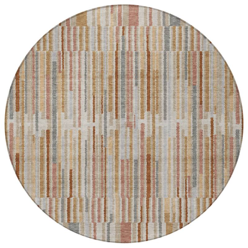 HomeRoots Striped Transitional Rectangle Outdoor Rug