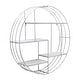 preview thumbnail 9 of 17, Sagebrook Home Modern Glam Iron and Wood Wall Storage Shelf - 32" x 7" x 32"