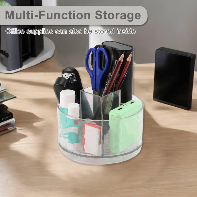 Rotating Makeup Organizer 360 Degree Rotatable Cosmetic Display Case Clear
