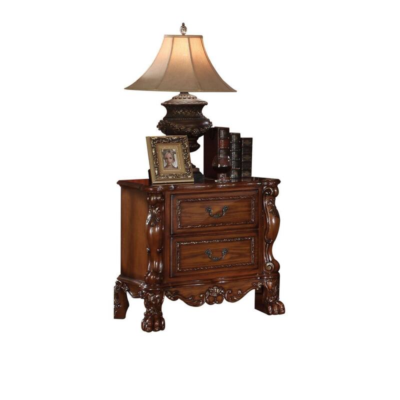 Wooden Nightstand with 2 Drawers