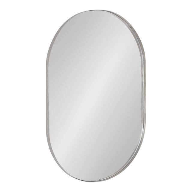 Kate and Laurel Rollo Capsule Framed Wall Mirror - 20x30 - Silver