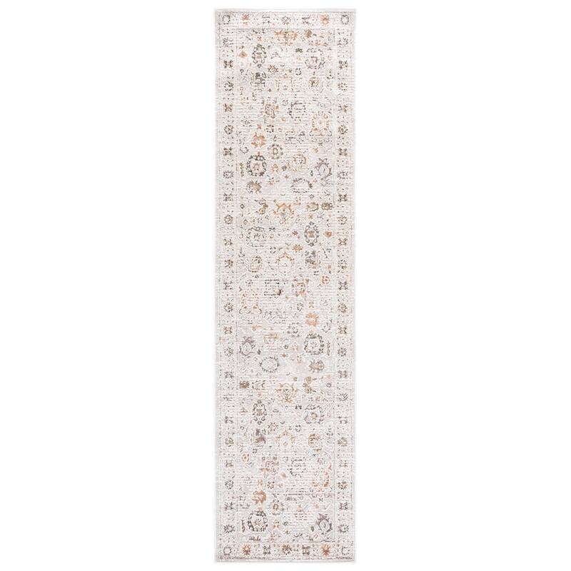 SAFAVIEH Leonette Aherine Boho Rug - 2' x 8' Runner - Ivory/Brown Terra