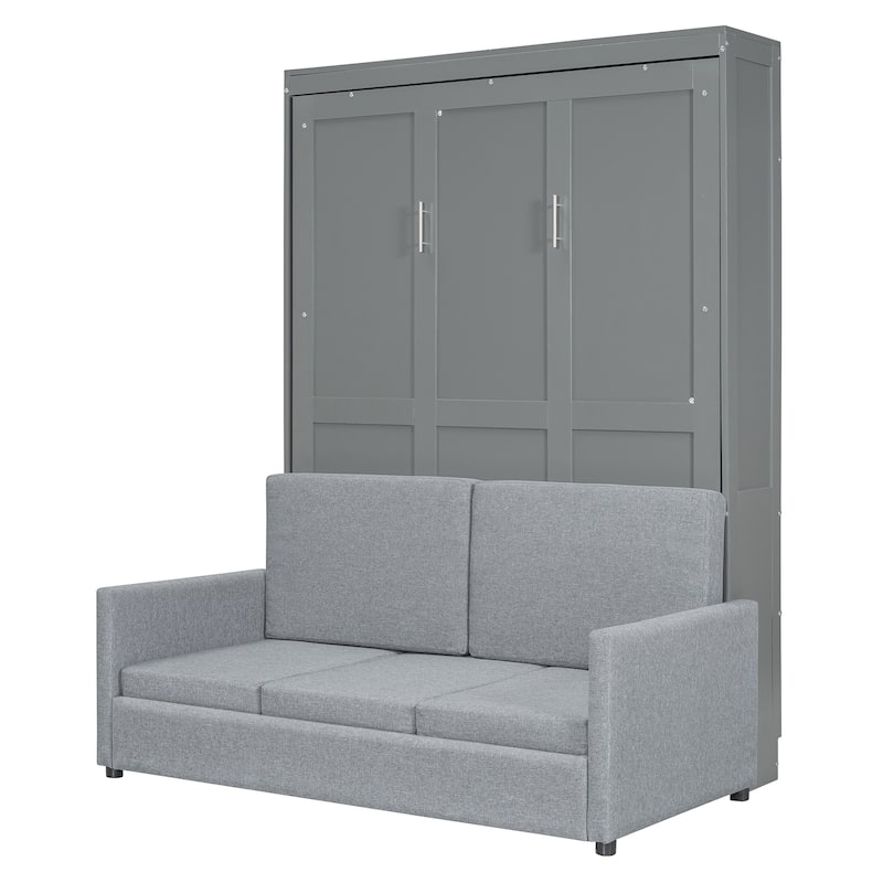 Full Size Murphy Bed Wall Bed with Cushion