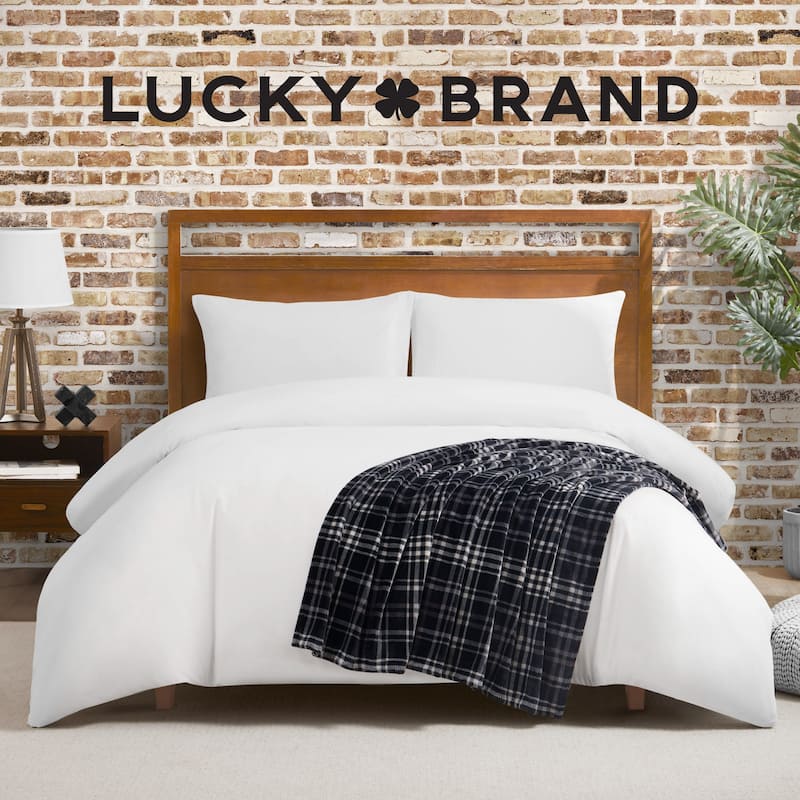 Lucky Brand Camper Plaid Throws Plush 50" x 70" Throw Blanket