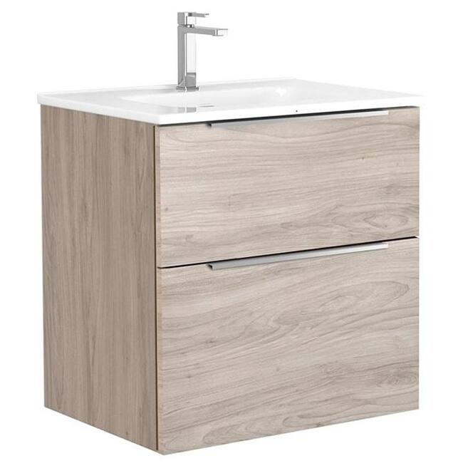 WS Bath Collections Dalia C60 Dalia 24" Wall Mounted Single Basin - Grey Pine