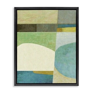 Stupell Subtle Shapes Collage Framed Floater Canvas Wall Art Design By ...
