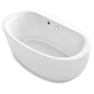 Kohler K 24002 W1 Sunstruck 61 Free Standing Acrylic Soaking Tub With White Overstock 28320682