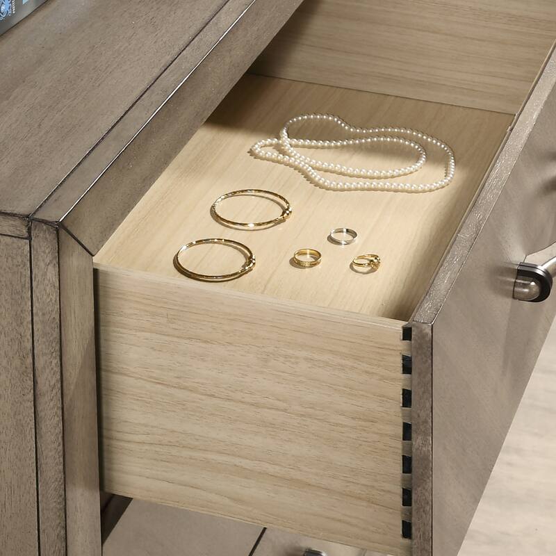 Roundhill Furniture Arena 3-Piece Contemporary Wood Bedroom Set: Panel Bed and 2 Nightstands in Antique Gray