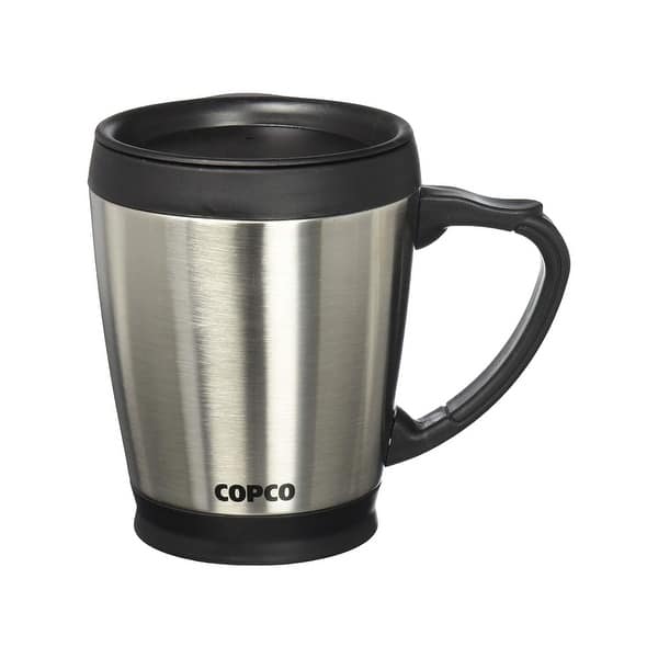 16 oz stainless steel coffee mug with handle COOL GEAR 2-pack 16 oz Amelia Coffee Travel Mug with Spill Resistant S –  Cool Gear main image 0