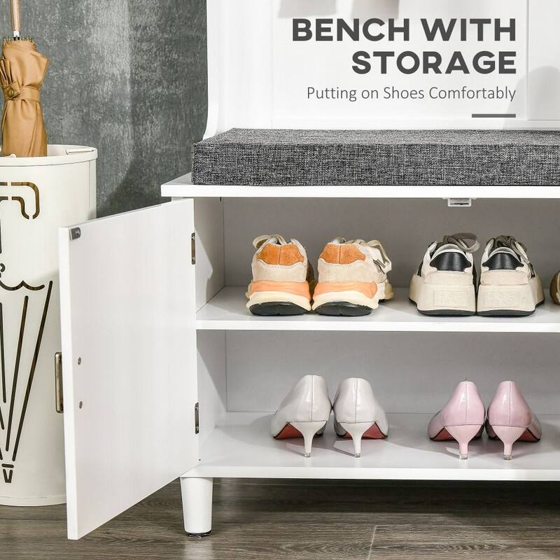 78.25"H Hall Tree Entryway with Storage Bench,Coat Rack,Shelves, Cabinet and Drawers