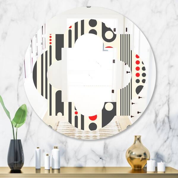 Designart 'Retro Geometrical Abstract Minimal Pattern II' Printed ...