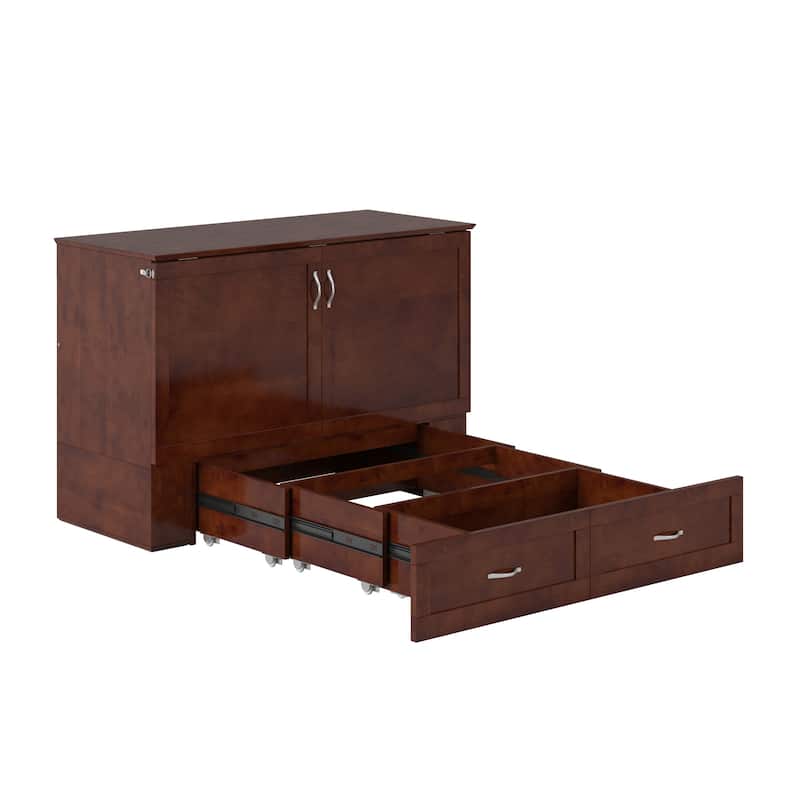 Hamilton Murphy Bed Chest with Mattress and Storage Drawer