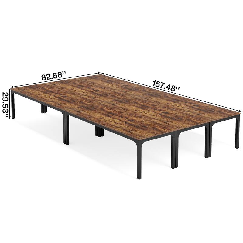 78.74" Large Rectangle Conference Table, Office Meeting/Seminar/Business Table Desk for Office Boardroom & Meeting Room