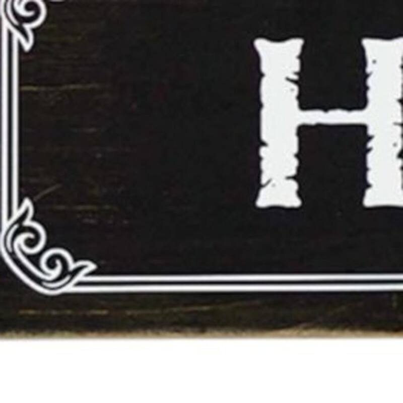 HomeRoots 14" X 12" Black And White Inspirational Text Wood Wall Decor