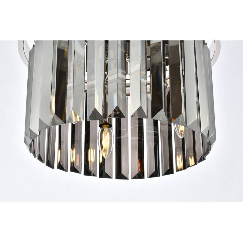Royce Edge 3-Light Polished Nickel Flush Mount