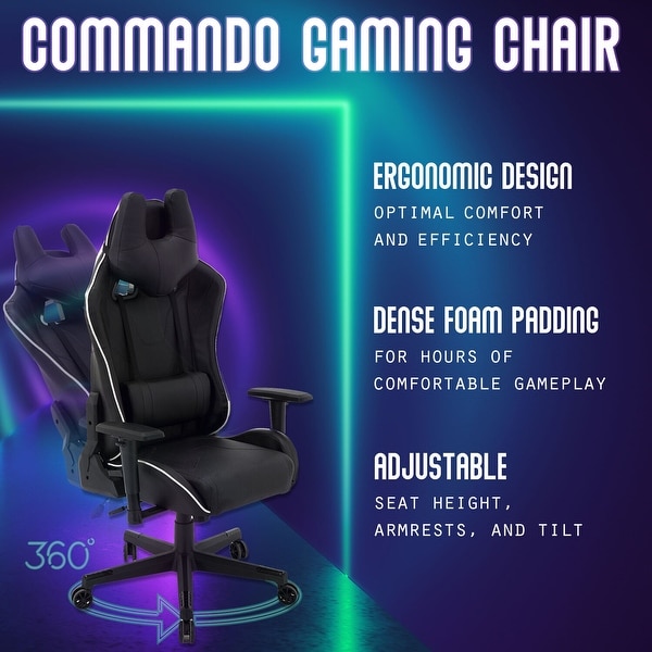 Hanover commando 2025 wheeled gaming chair
