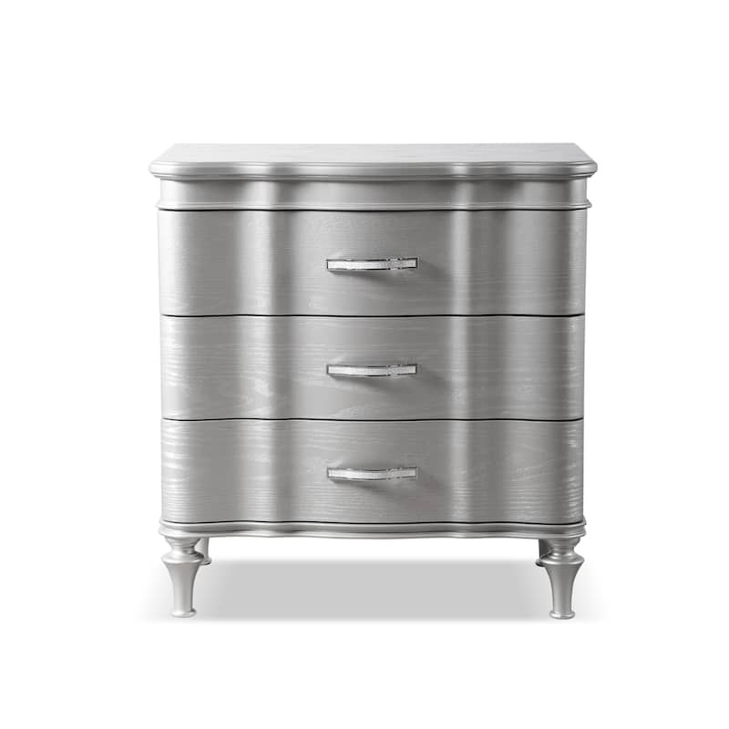 Furniture of America Seabliss Glam Solid Wood 3-Piece Bedroom Set