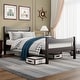 preview thumbnail 4 of 8, Gymax Twin Size Platform Bed Frame Foundation w/Headboard &Wood Slat - Espresso