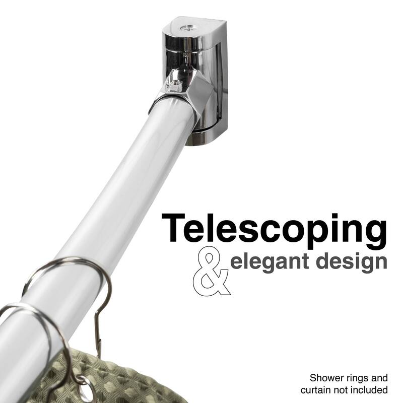 Curved Shower Curtain Rod Adjustable 36 to 61 inches by JS Jackson Supplies