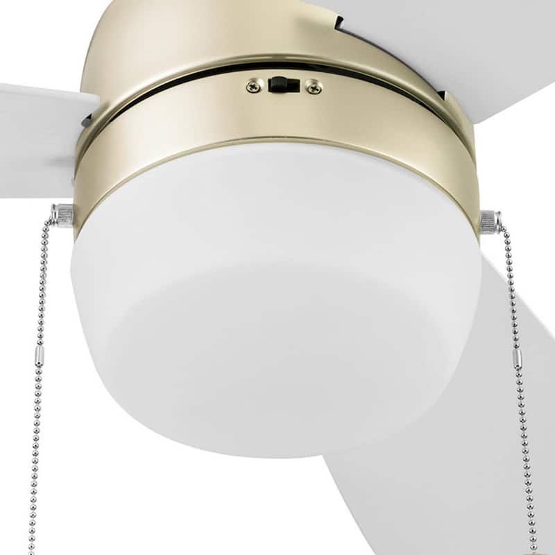 44" Honeywell Barcadero Matte Black Contemporary Indoor LED Ceiling Fan with Light, Pull Chain