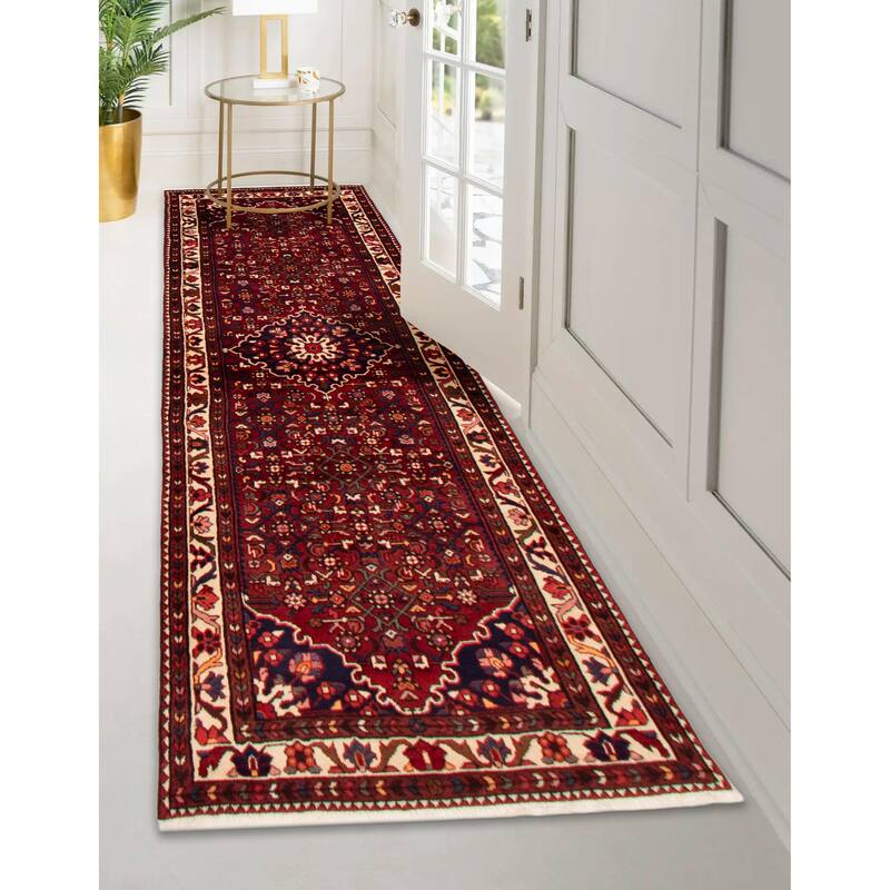 ECARPETGALLERY Hand-knotted Andelz Red Wool Rug - 3'7 x 10'2