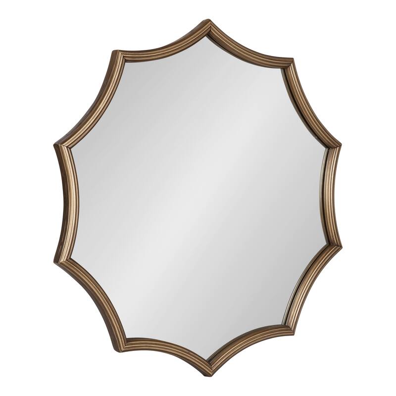 Kate and Laurel Lalina Scalloped Round Framed Accent Mirror