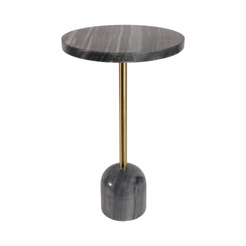 Modern Marble Top & Base Accent Table - Gray