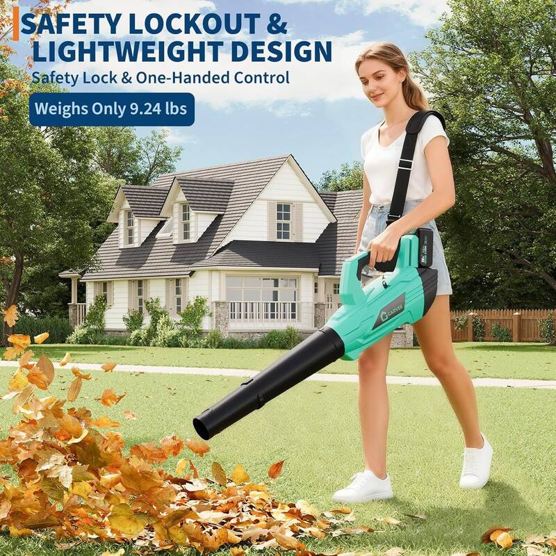 2 Speed 700CFM 250MPH Cordless 20V Electric Leaf Blower for Lawn Care, Blowing Leaves, Patio, Dust - N/A