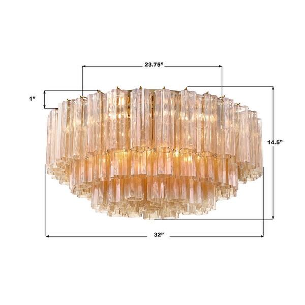 Crystorama Lighting Group ADD-331-AM Addis 16 Light 32" Wide Flush