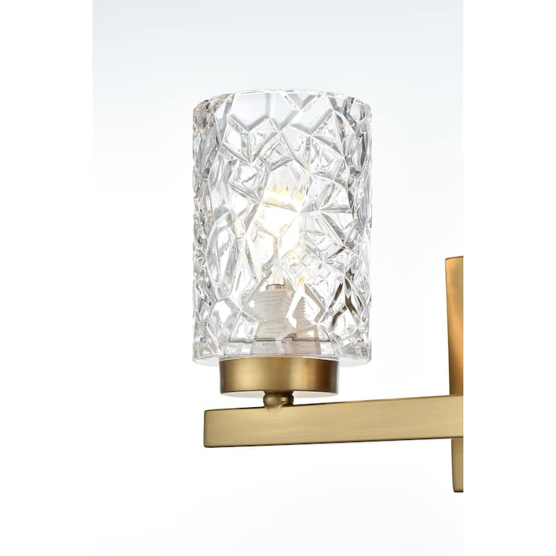 Cara 2 Light Bath Sconce with Clear Shade