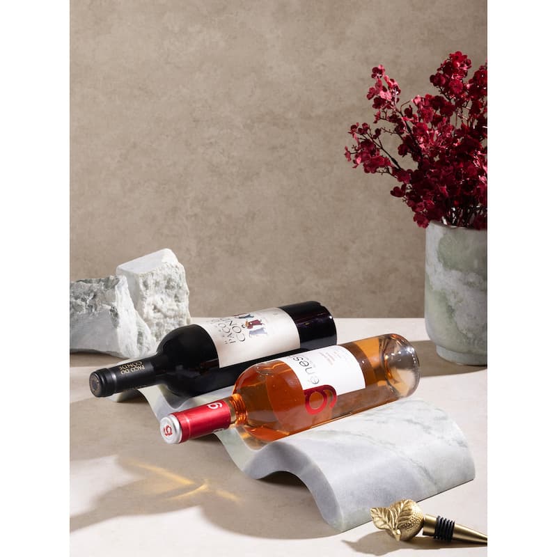 Georgia Green Onyx Wine Bottle Holder - Large