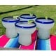preview thumbnail 2 of 7, Dos Sueños Mexican Hand Blown Glass – Set of 4 Hand Blown Stemless Blue Rim Margarita Glasses (14oz)