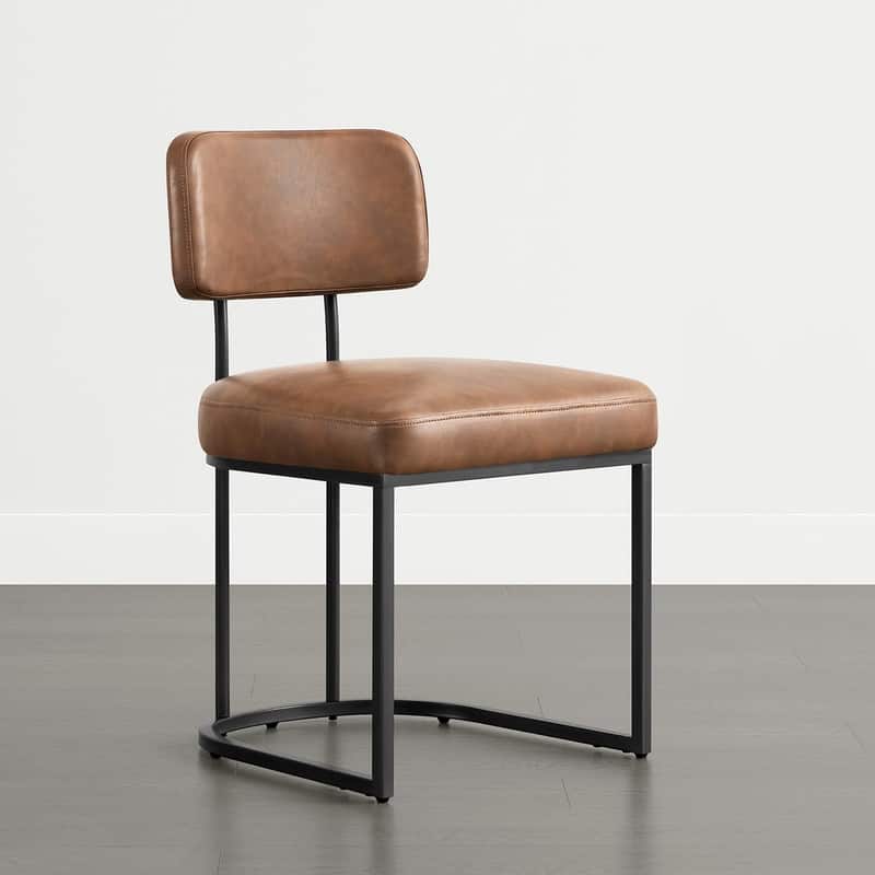 Spruce & Spring Arthur Dining Chair Set with Brass or Black Frame