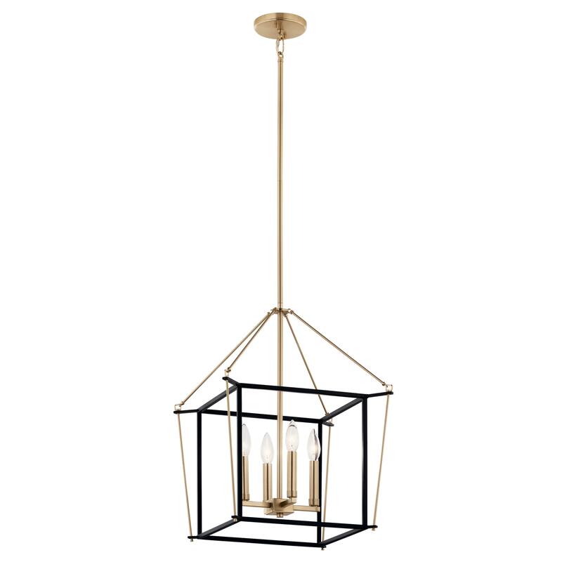 Kichler Lighting Eisley 4-Light Foyer Pendant Light - 21.25 - Champagne Bronze and Black