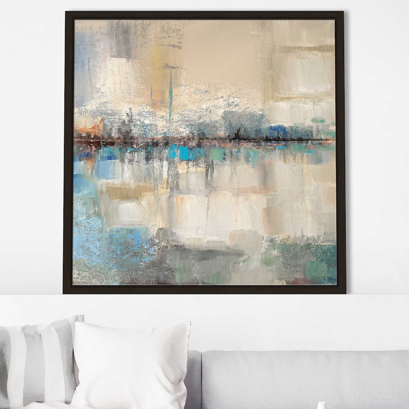 "Shoreline Reflection II" by Ruane Manning Print on Floating Canvas