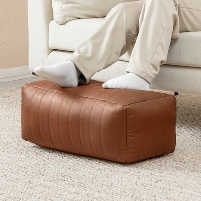 Jani Footrest Bench Ottoman Pouf - Handcrafted for Seating, Footrest, Home Decor for Living Room, Bedroom Pouf