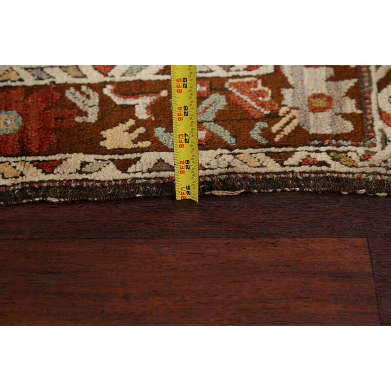 Vegetable Dye Geometric Anatolian Turkish Wool Area Rug Handmade - 3'9" x 6'7"