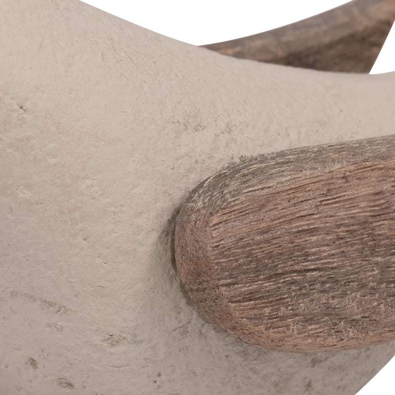 Ceramic Hand-Carved Bird Decorative Figurine - Ivory