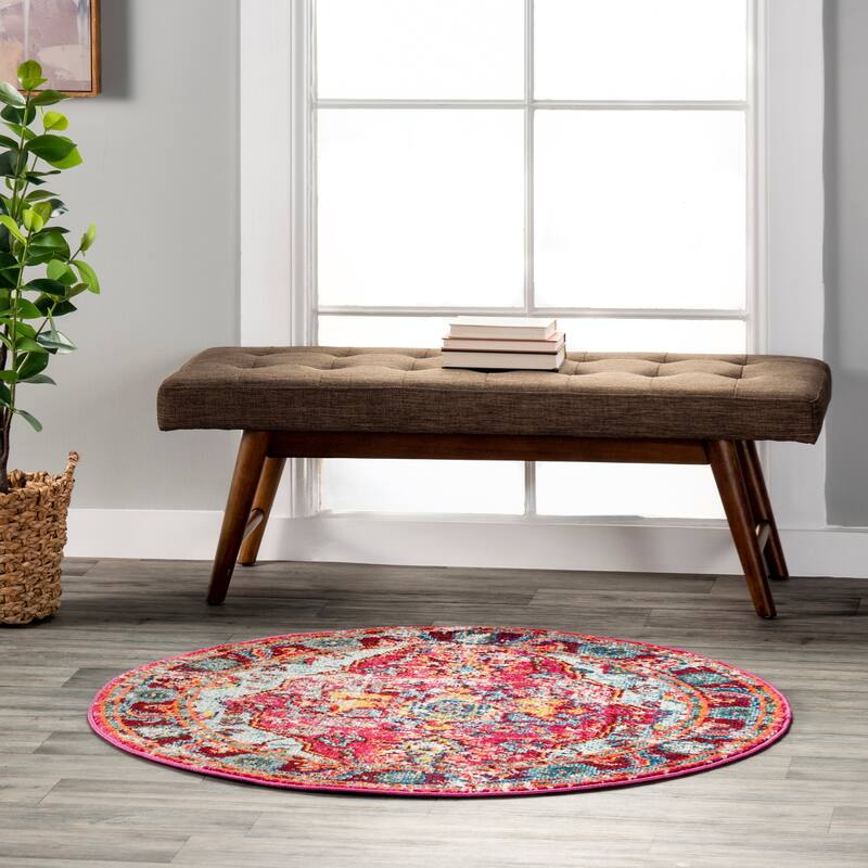 Nuloom Corbett Vintage Bohemian Area Rug - 5'3" Round - Multi