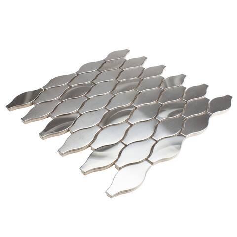 Giorbello Atlantic Silver Teardrop Mosaic Tile (Case of 11 Sq. Ft)