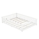 preview thumbnail 60 of 106, Twin/Full/Queen Size Floor Bed with Safety Guardrails for Kids, Wood Montessori Bedframe w/ Door, Children's Noiseless Beds