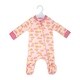 preview thumbnail 2 of 1, Baby Girls Pink Clouds and Let's Hug Zippered Footed Sleeper