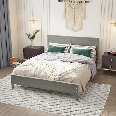 Modern Solid Wood Platform Bed