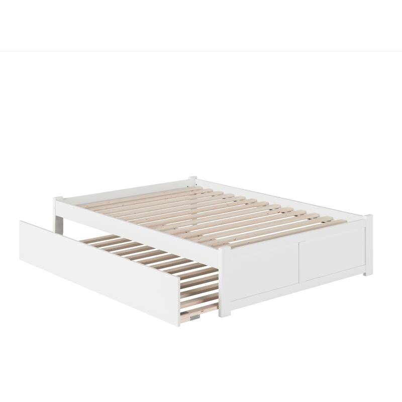 AFI Concord Full Platform Bed with Footboard & Full Trundle